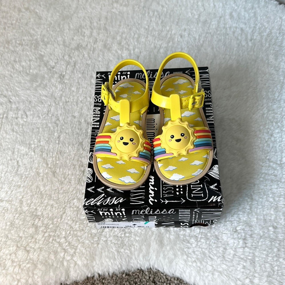 Mini Melissa Sunny Sunshine Sandal Girls Size 7